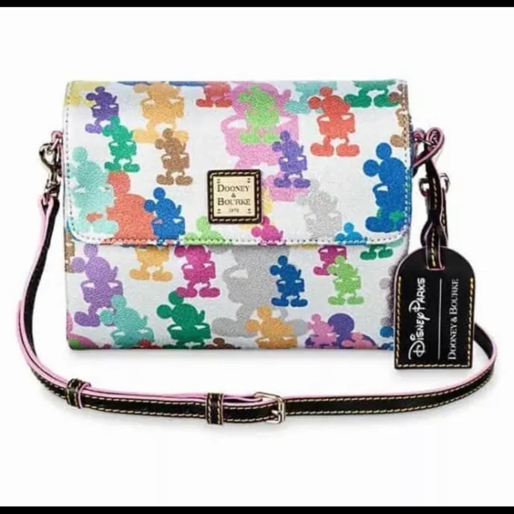 Disney Dooney Silver Wonder Mickey Mouse Crossbody - 10th Anniversary.